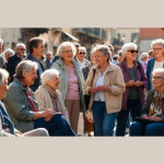 Groupe de personnes âgées généré par IA (Grok)