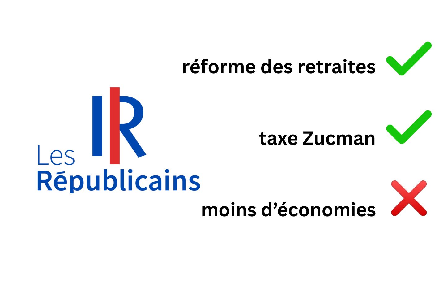 LR économies; retraites; taxe Zucman